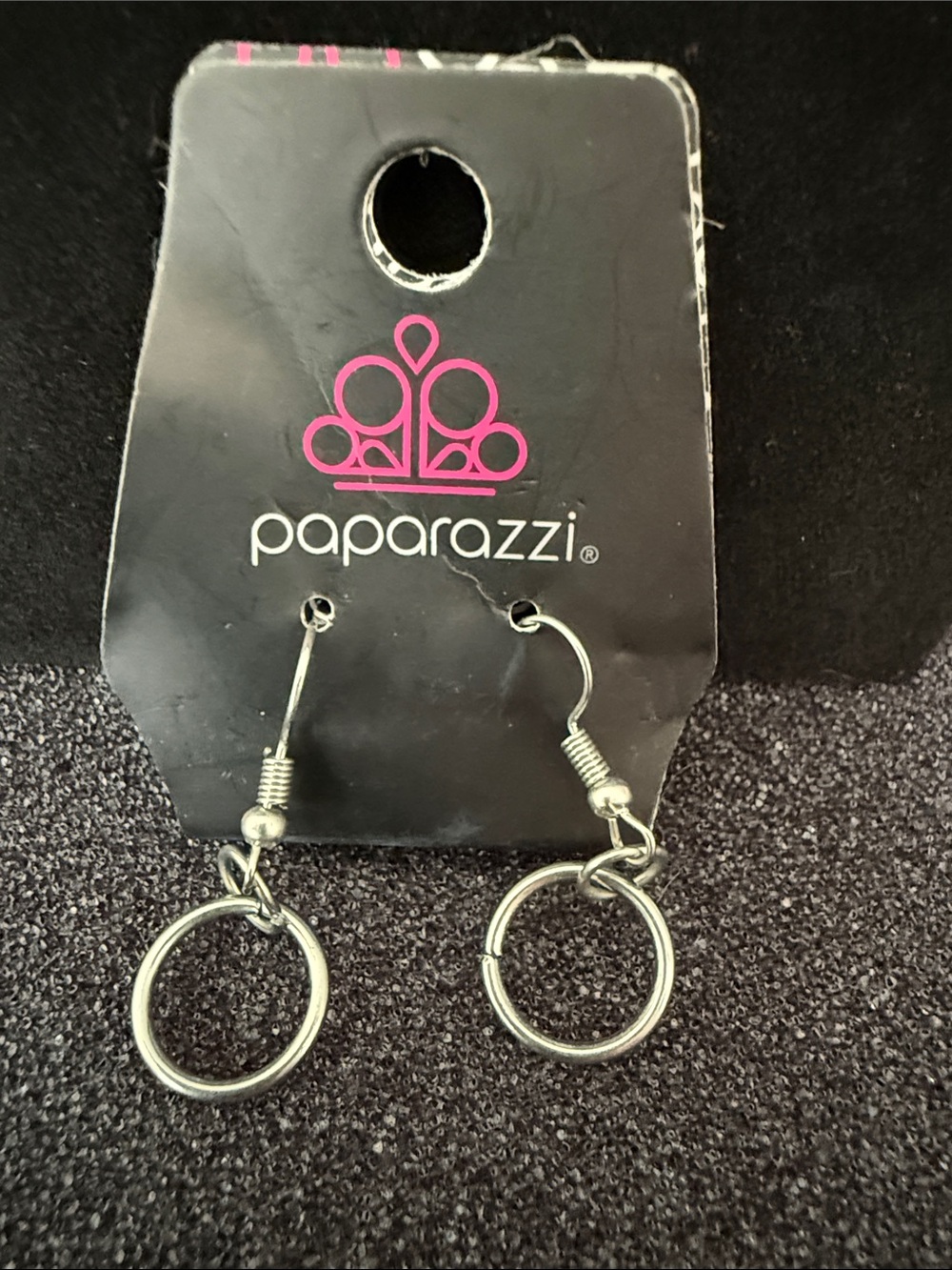 paparazzi Silver Minimal Double Circle Drop Earrings New with tags